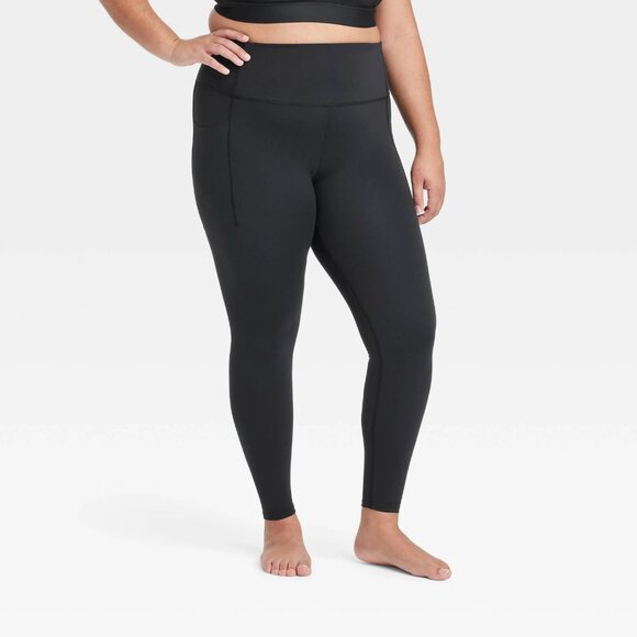 Small - Womens Soft Ultra High-Rise Pocketed Leggings - All In Motion - Black - Picture 9 of 12